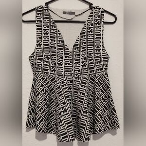 Gina Tricot blk white top